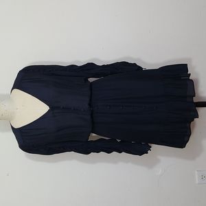 Parker Olympia Midnight Blue Silk Dress Size S